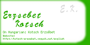 erzsebet kotsch business card